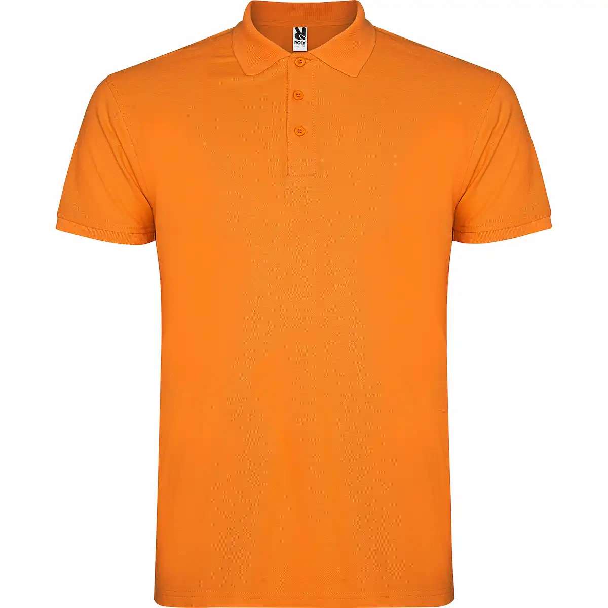 star tricou polo roly, bumbac 100%, 200gr/mp, cu mânecă scurtă, portocaliu
