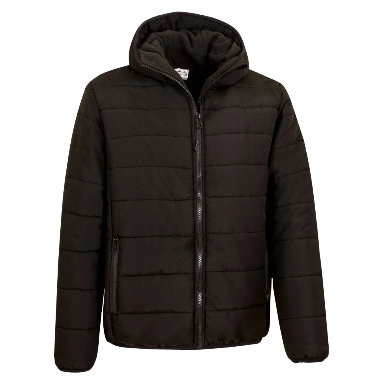 FLEETWOOD Jachetă cu glugă și polar fleece interior, Negru