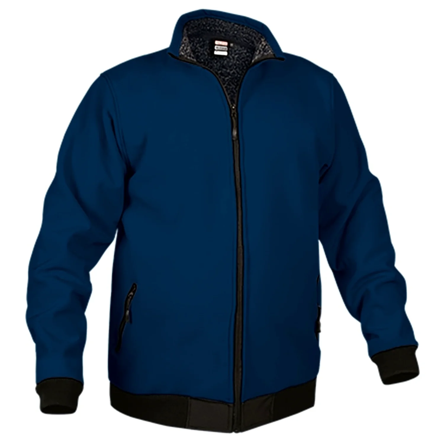 Jachetă softshell cu captuseala, din țesătură softshell elastică foarte groasă hidrofuga ALASKA Bleumarin