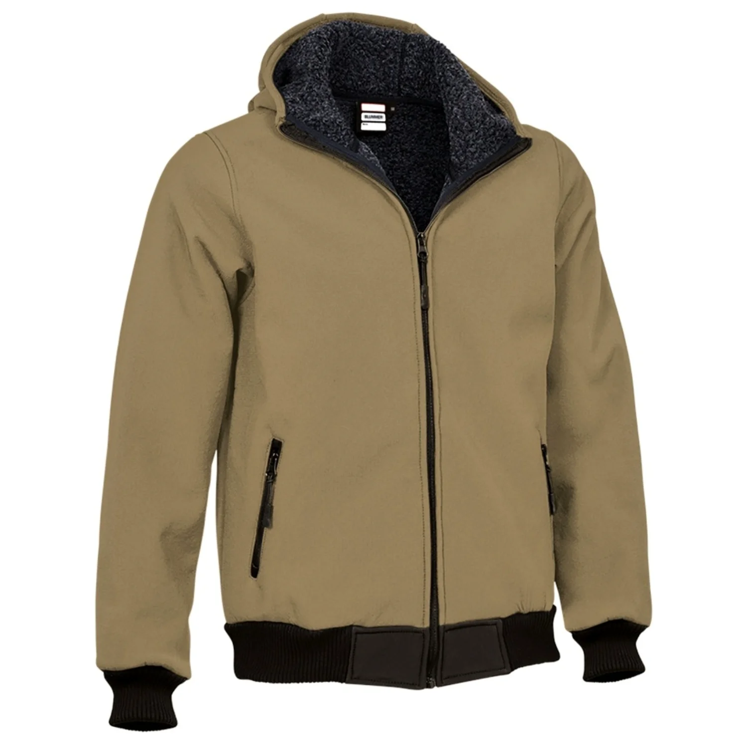 Jachetă softshell de iarna, cu glugă | Blummer Hidrofugă  Maro kamel