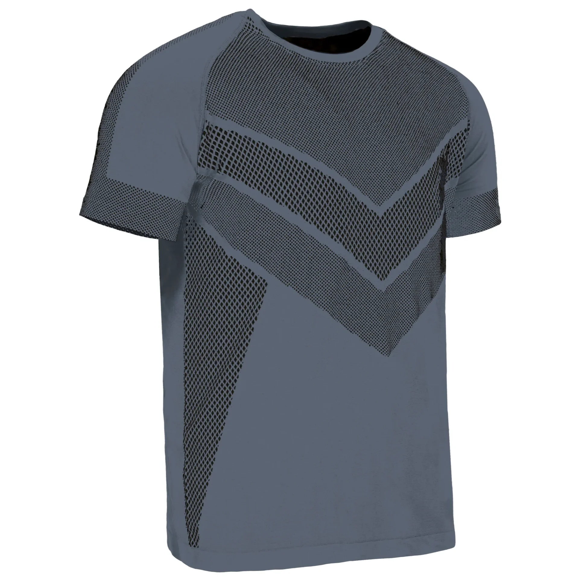 Tricou tehnic cu mânecă scurtă, bicolor, DACITA Gri