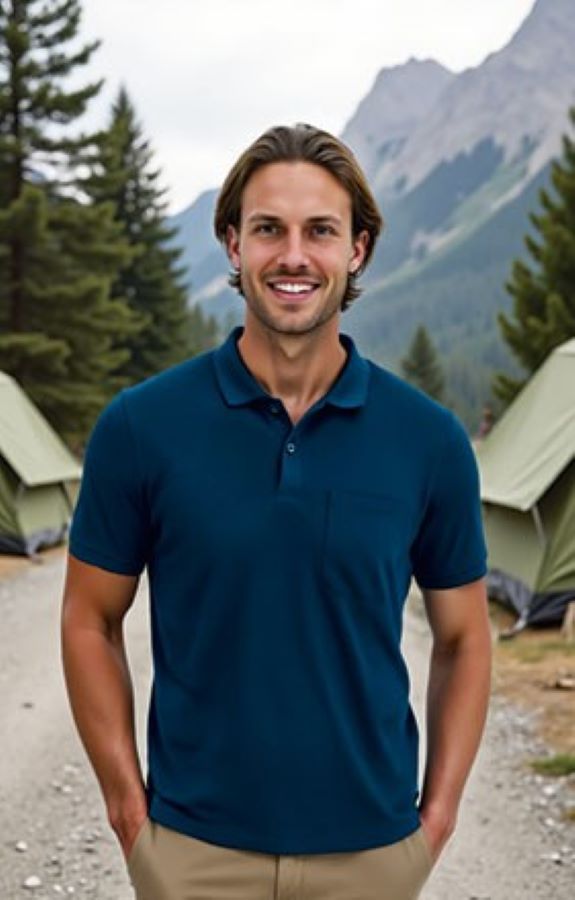 Tricou Polo Tehnic CALIFORNIA cu Buzunar, Pe 100% 170g, 23,3 lei