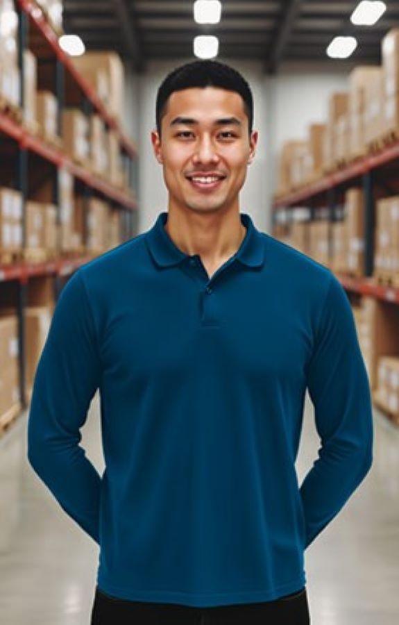 Tricou Polo tehnic DARWIN Unisex Pe 100% 200g, maneca lunga 33 lei