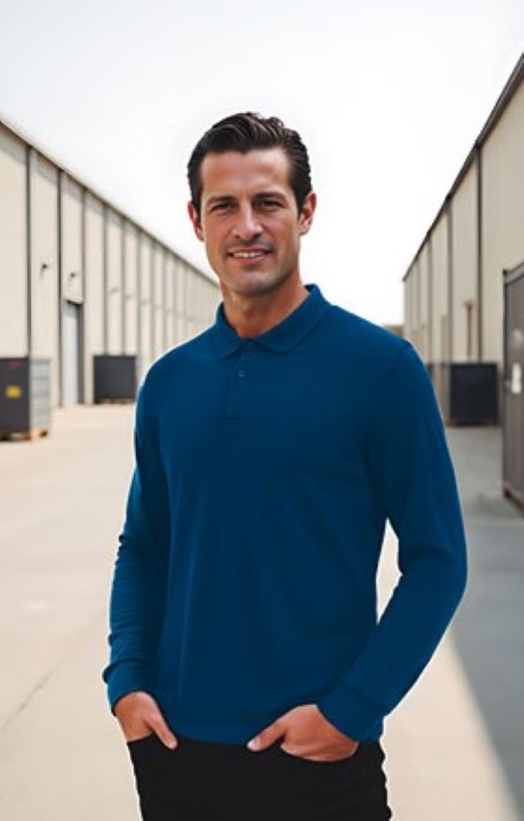 Tricou Polo tehnic EOLO Bumbac 50%/ Pe 50% 180g maneca lunga 33 lei