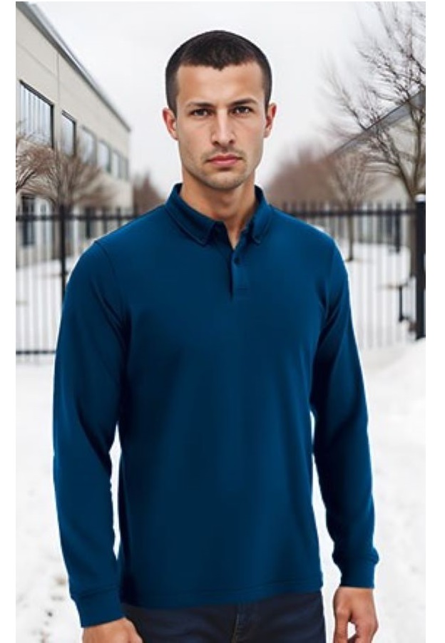 Tricou Polo Termic KRITAN Unisex, Pe 100% 220g, guler camasa, maneca lunga 43 lei