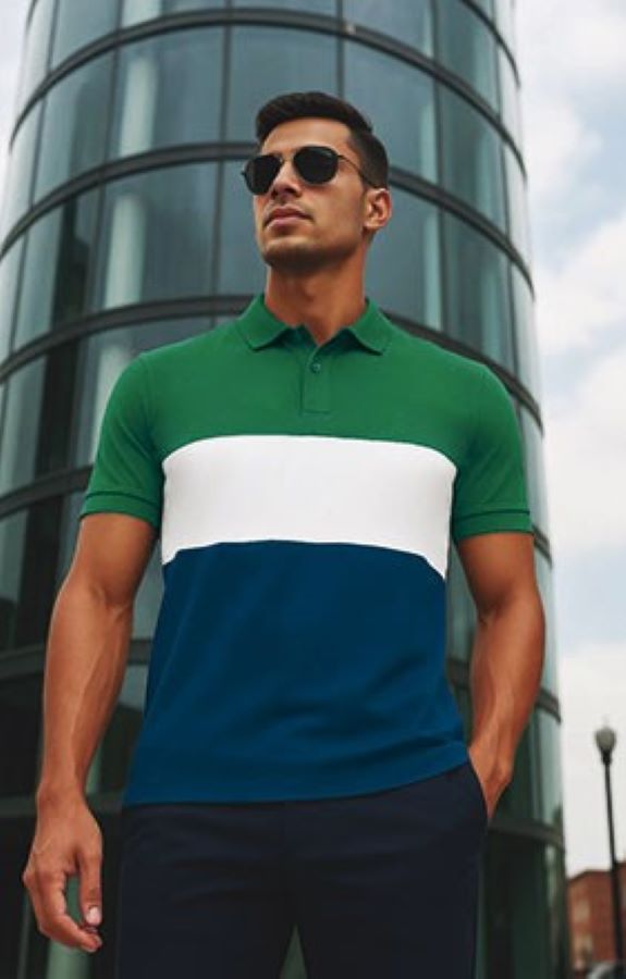 Tricou Polo tehnic tricolot VARSITY Unisex Pe 100% 170g, 27 lei