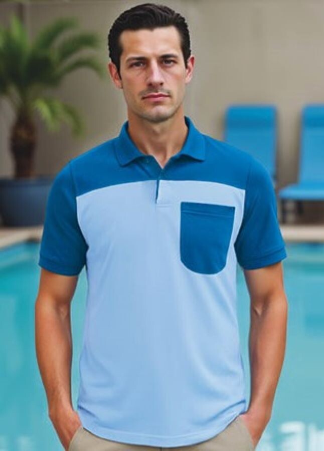 Tricou Polo tehnic bicolor TYPHOON Pe 100% 170g, 24,7 lei