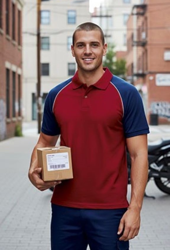 Tricou Polo bicolor VENUR Unisex Premium Bumbac 100%, 220g, 43 lei