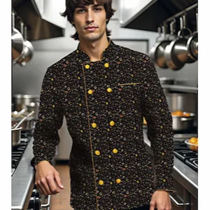 jachetă bucătar barnes – marcaj ce, twill elastic, guler mao jachetă bucătar barnes – marcaj ce, twill elastic, guler mao