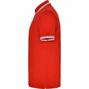 tricou polo montreal | 100% bumbac pieptănat 230g | oeko tex rosu alb