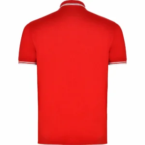tricou polo montreal | 100% bumbac pieptănat 230g | oeko tex rosu alb