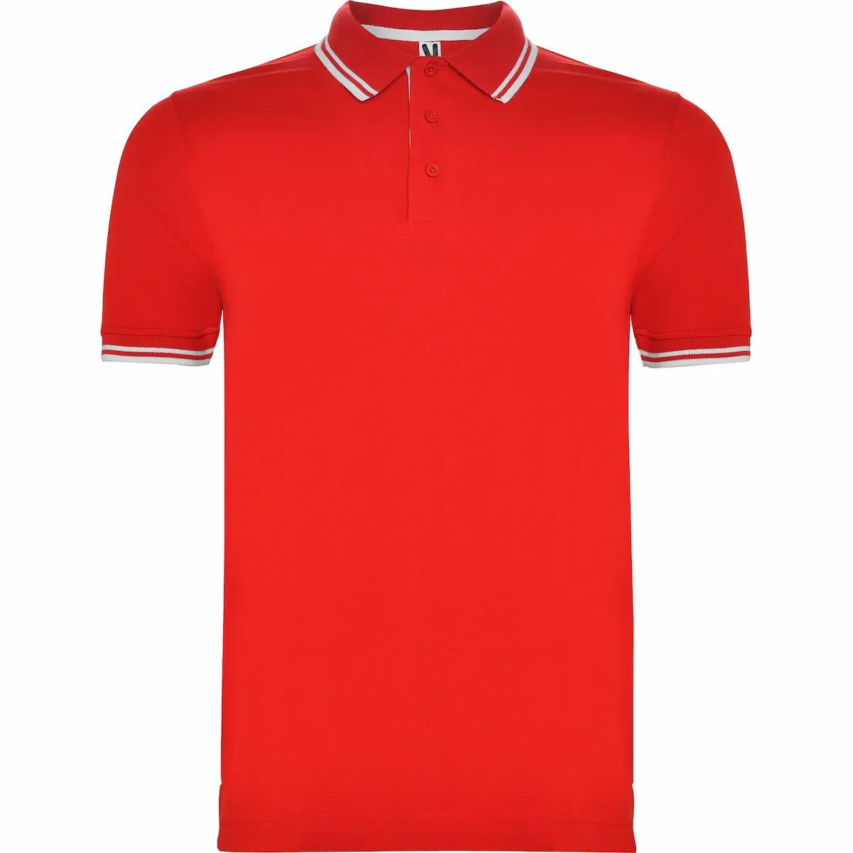 tricou polo montreal | 100% bumbac pieptănat 230g | oeko tex rosu alb
