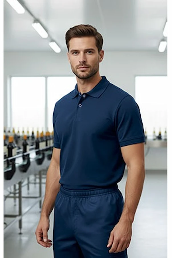 tricou polo mânecă scurtă capse fără buzunar tamesis
