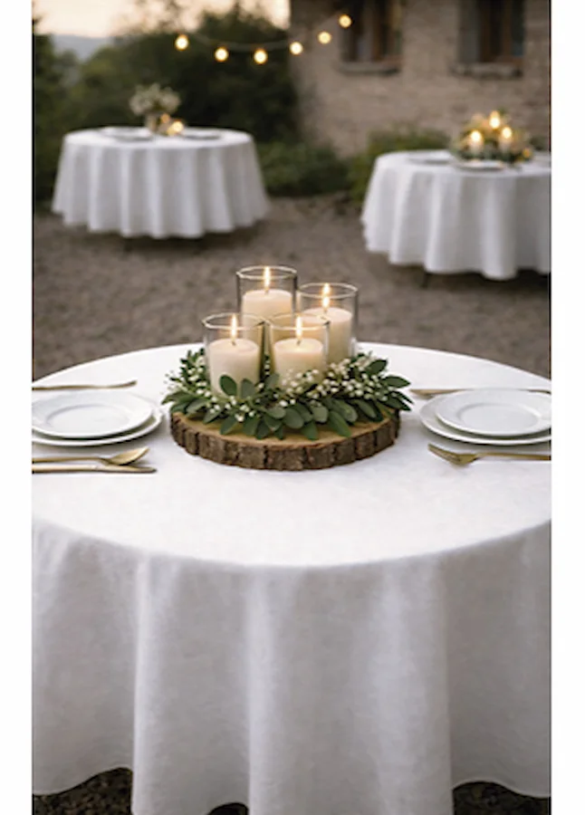 Față de masă rotundă pentru industria hotelieră și de catering BRUNCH diam.148cm 53 lei