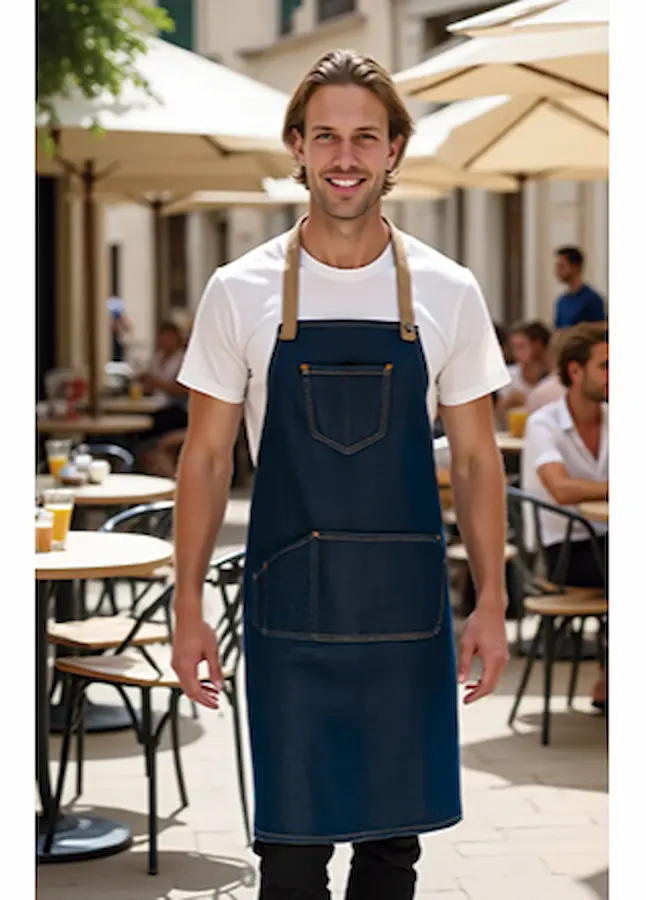 Șorț cu pieptar CORIANDER blug denim bumbac 100% pre-spălat 260 g/mp 43 lei