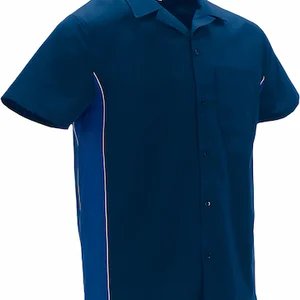 cămașă bicolor tracer mânecă scurtă marcaj ce oeko tex bleumarin orion albastru royal alb