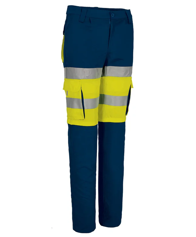 pantaloni detașabili hi vis prodar clasa1 marcaj ce oeko tex bleumarin galben