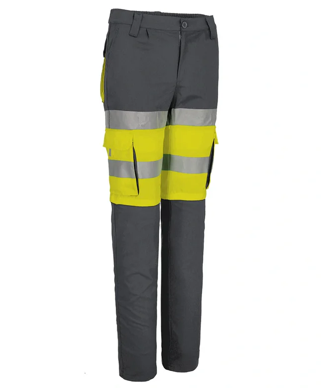 pantaloni detașabili hi vis prodar clasa1 marcaj ce oeko tex gri galben