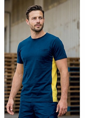 Tricou Bicolor cu Buzunar THUNDER 160 g, Marcaj CE Oeko-Tex 19,9 lei