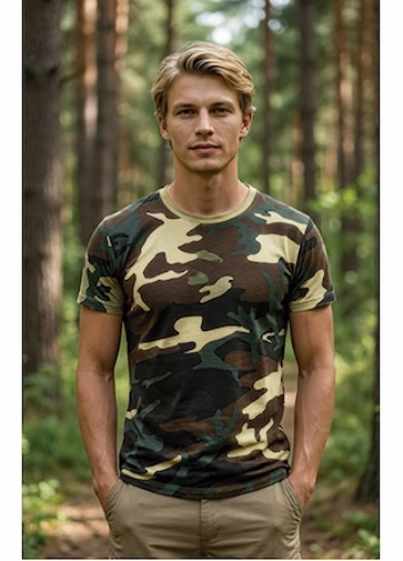 Tricou Unisex Camuflaj JUNGLE Bumbac 100%, 160g, mânecă scurtă 24 lei