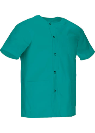 bluză medicală mersch tunică cu capse metalica, twill 200g verde