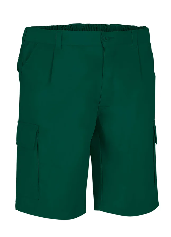 pantaloni scurti multi buzunare desert din tercot twill 210g verde sticla