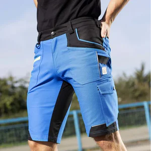 pantaloni scurti slim fit bicolor 4xstretch bumbac amalytton și tabiflex albastru