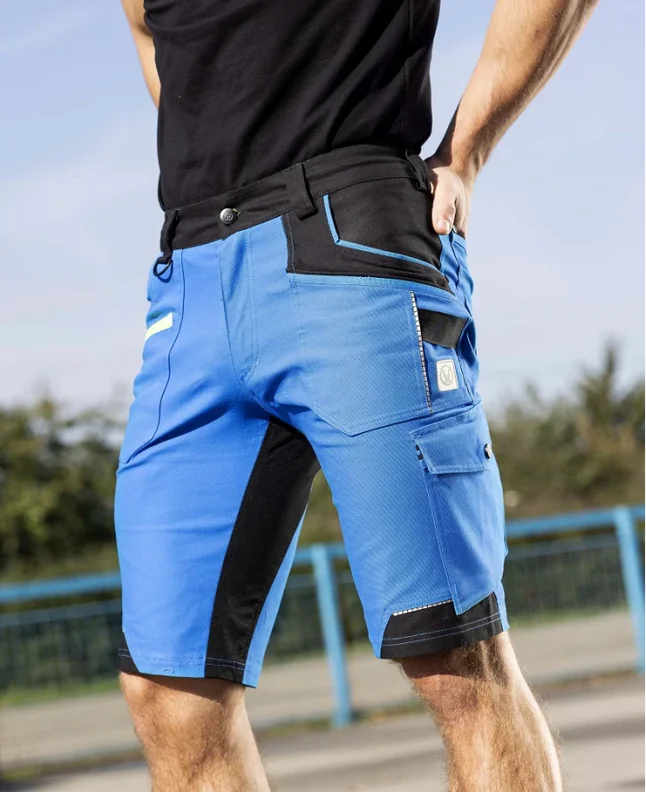 pantaloni scurti slim fit bicolor 4xstretch bumbac amalytton și tabiflex albastru
