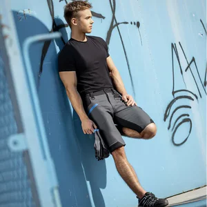 pantaloni scurti slim fit bicolor 4xstretch bumbac amalytton și tabiflex gri inchis