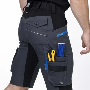 pantaloni scurti slim fit bicolor 4xstretch bumbac amalytton și tabiflex gri inchis