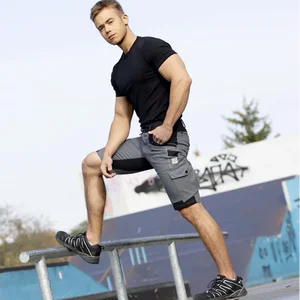 pantaloni scurti slim fit bicolor 4xstretch bumbac amalytton și tabiflex gri