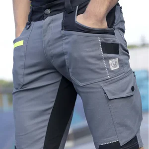 pantaloni scurti slim fit bicolor 4xstretch bumbac amalytton și tabiflex gri