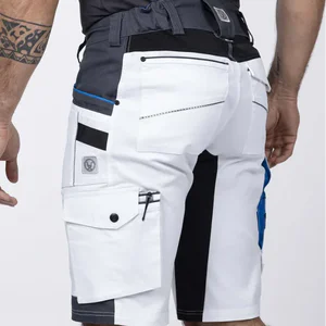 pantaloni scurti slim fit bicolor 4xstretch bumbac amalytton și tabiflex alb