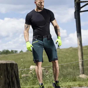 pantaloni scurti slim fit bicolor 4xstretch bumbac amalytton și tabiflex verde