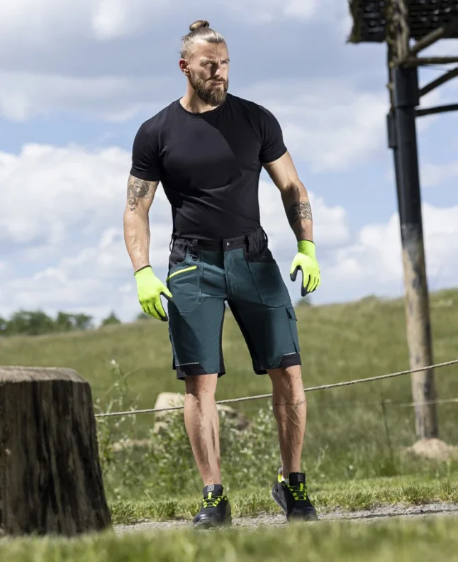 pantaloni scurti slim fit bicolor 4xstretch bumbac amalytton și tabiflex verde