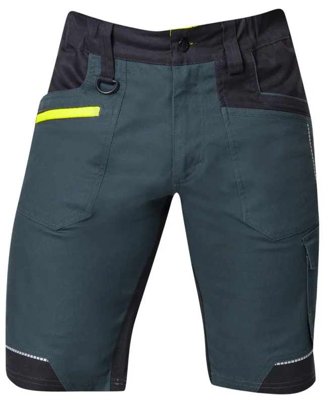 pantaloni scurti slim fit bicolor 4xstretch bumbac amalytton și tabiflex verde