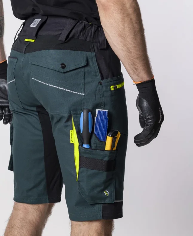 pantaloni scurti slim fit bicolor 4xstretch bumbac amalytton și tabiflex verde