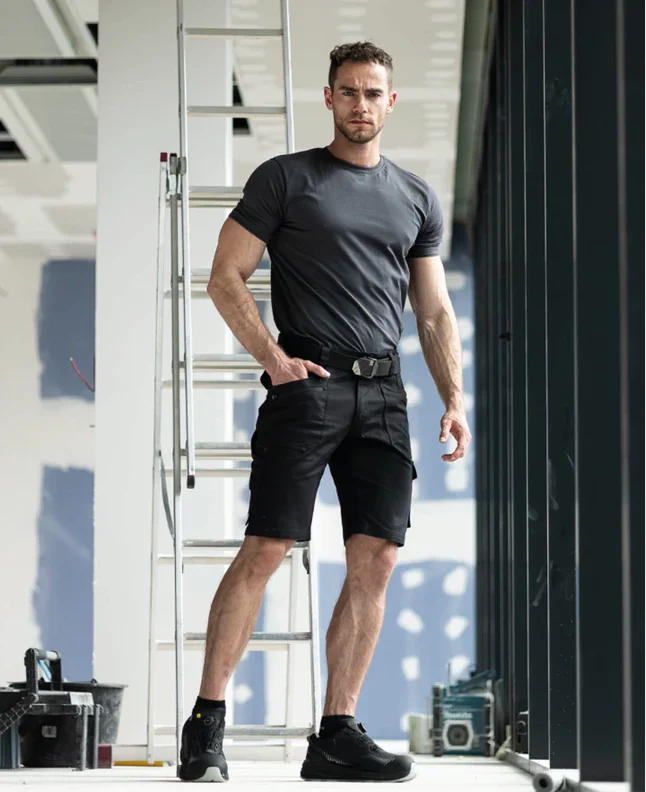 pantaloni scurți slim fit 4xstretch amalytton marcaj ce oeko tex negru
