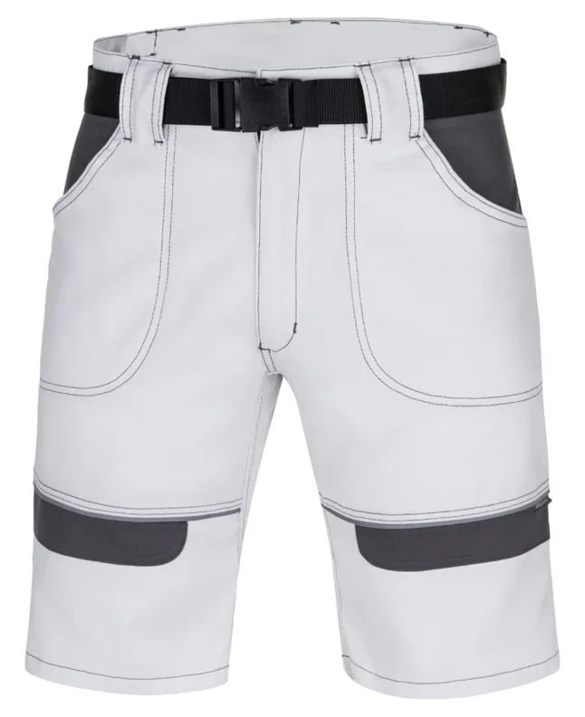 pantaloni scurți cool trend bicolor, 100% bumbac 260g alb gri