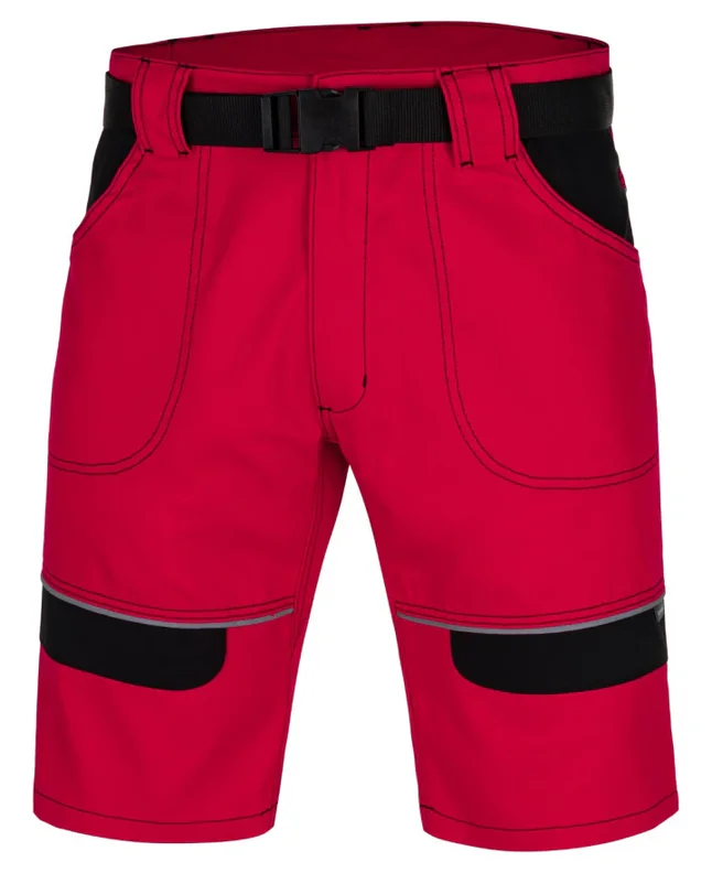 pantaloni scurți cool trend bicolor, 100% bumbac 260g rosu negru