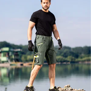 pantaloni scurti creatron® neon din bumbac amalytton® și tabiflex® 250g verde kaki