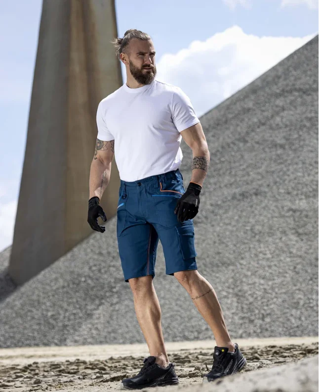 pantaloni scurti creatron® neon din bumbac amalytton® și tabiflex® 250g albastru