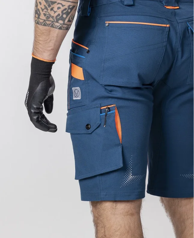 pantaloni scurti creatron® neon din bumbac amalytton® și tabiflex® 250g albastru