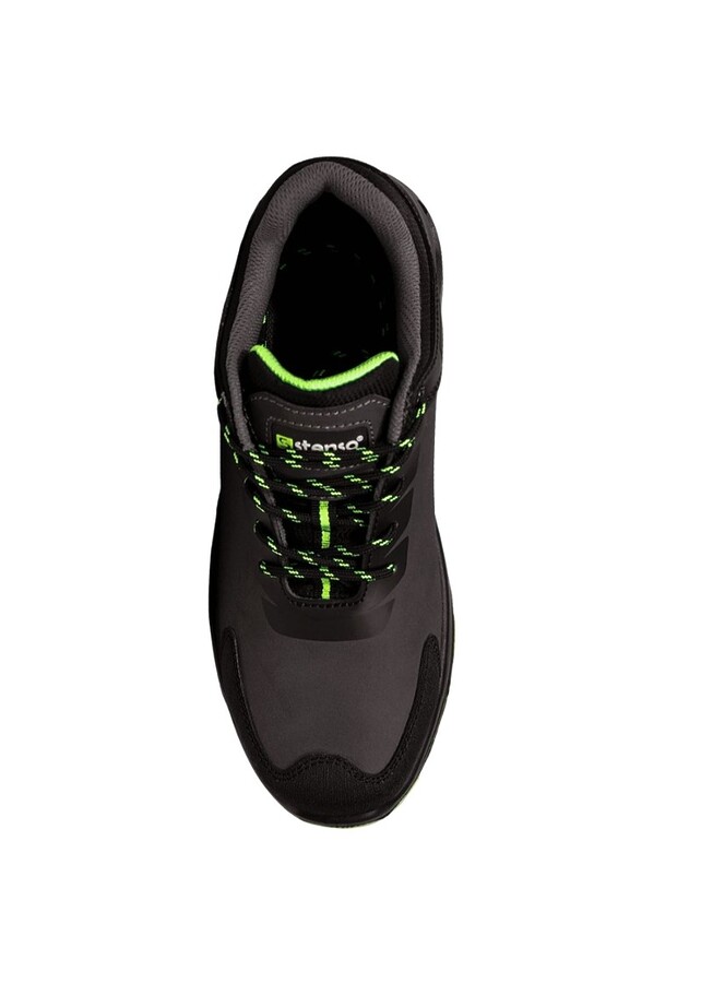 pantofi de lucru ruler low s3s sr grey/green 06100634 din piele, cu lamela kevlar