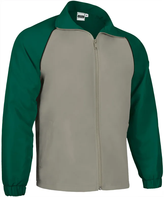 bluză de trening matchpoint | jachetă sport tricoloră microfibra verde sticla bej