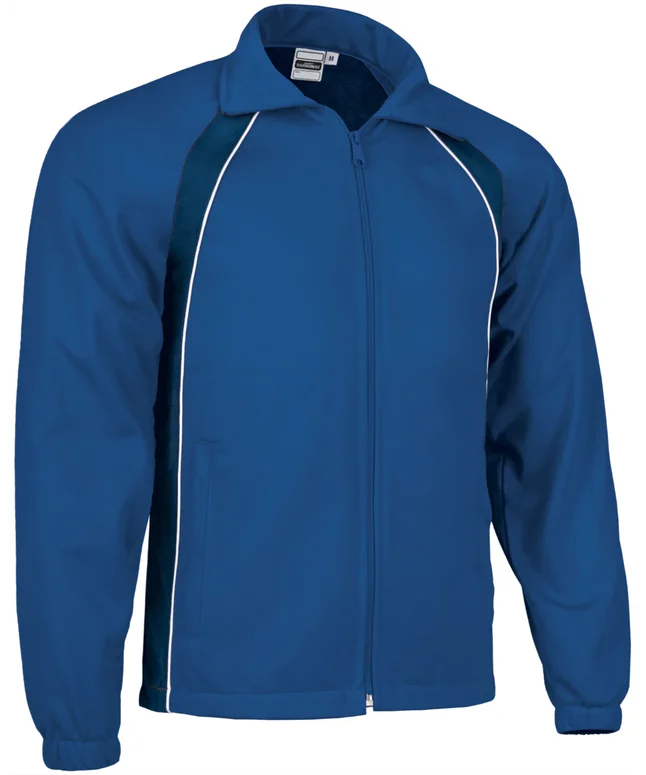 bluză de trening tournament | jachetă sport tricoloră raglan bleumarin albastru royal