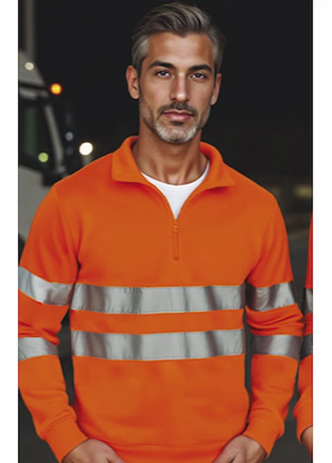 Hanorac High-Vis Bicolor ROAD cu Fermoar, Marcaj CE Oeko-Tex 75 lei