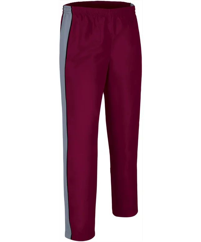 pantaloni sport matchpoint | trening tricolor respirabil microfibra grena mahon gri