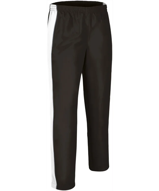 pantaloni sport matchpoint | trening tricolor respirabil microfibra alb negru