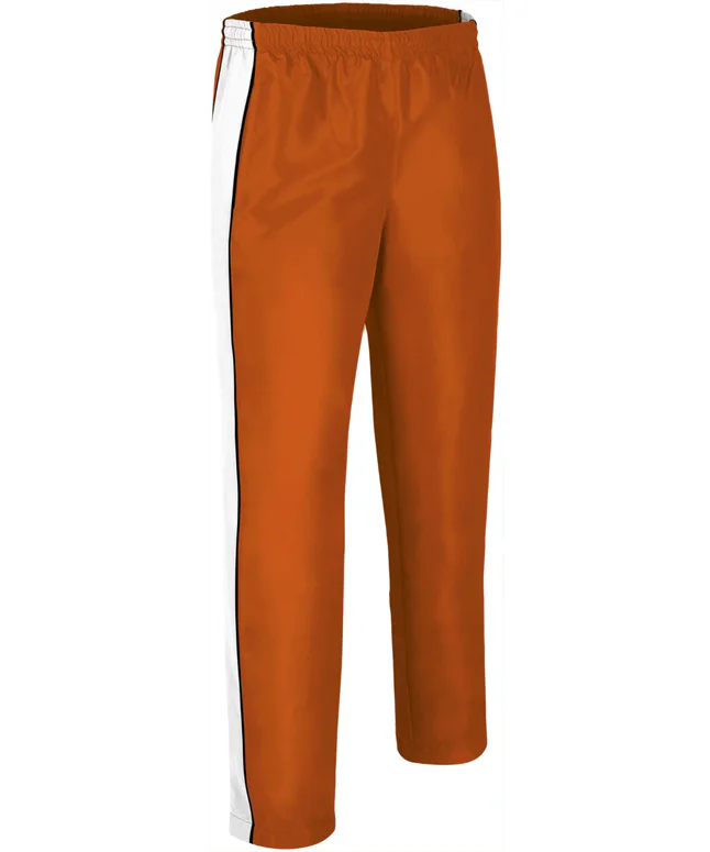 pantaloni sport matchpoint | trening tricolor respirabil microfibra portocaliu alb